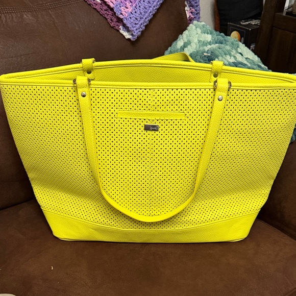 thirty-one Handbags - Jewel by thirty-one Bright Yellow Perforated Tote